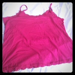 Pink Lace Tank Top